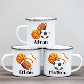 Tasse de sport personnalisée pour enfants – Football, baseball, basket-ball